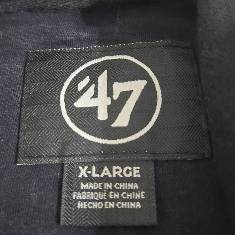 Men's New York Mets '47 White Pinstripe Double Header Collection Pullover Hoodie - Picture 7 of 8